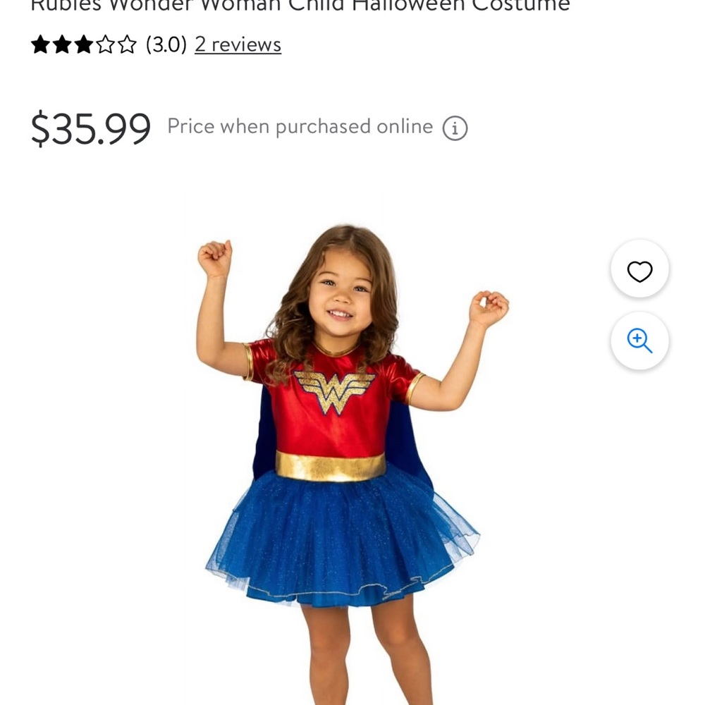 Toddler Wonder Women Costume
